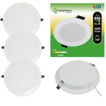 Lampesecoenergie - Lot de 3 Spot Encastrable led Downlight Panel Extra-Plat 7W Blanc Neutre 4200-4500K