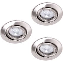 Lot de 3 spots led encastrables spots lumières lampe orientable brossé Paulmann 920.26