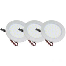 Lot de 3 spots leds aluminium avec interrupteur
