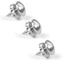Lot de 3 Supports miroirs réglables Alu L'attachante
