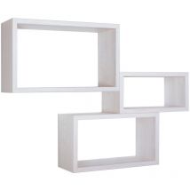 Tagères à mur rectangulaires lot de 3 pc mod. trittico chêne impérial