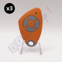 Intratone - Lot de 3 télécommandes 4 boutons htel200 orange 09-0121 (ne se programme que par le syndic )