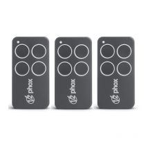 V2 Electronica - V2 phox 4 Contrat 47 - Lot de 3 télécommandes 4 boutons Pour portails et garages - Rolling Code - 433,92 MHz - Compatible wally /