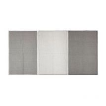 Lot de 3 Torchons "Imprimé" 45x70cm Gris