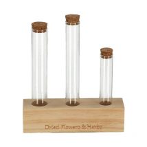Lot de 3 tubes à essai en verre 18cm