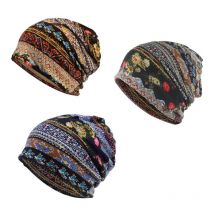 Csparkv - Lot de 3 turban en coton - Pour femme - Pour le yoga, la course à pied, le yoga, la course à pied - Bohème