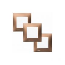 LOT de 3 Va et Vient Blanc Delta Viva + Plaques Métal Marron - SIEMENS