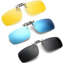 Lot de 3 verres polarisés à clip pour lunettes de soleil avec protection uv