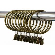 Lot de 30 anneaux en métal bronze pour travaux manuels et clips amovibles (55 mm)