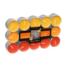 Lot de 30 Bougies Parfumées 'Nina' 3,7cm Fruits Tropicaux