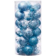 Feiyue - Lot de 30 boules décoratives à suspendre de style Noël, magnifiques boules à paillettes pour animaux de compagnie, touche festive, pour la