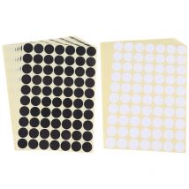 Lot de 30 feuilles d'autocollants circulaires à code couleur, autocollants amovibles à petits points circulaires pour l'organisation de la salle de