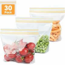 Lot de 30 sachets hermétiques pour conservation des aliments et congélation, Sacs à sandwich réutilisables (petite taille) Fei Yu
