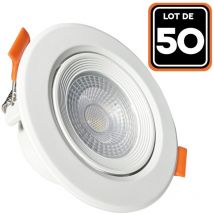 Europalamp - 50 5W Runde LED-Einbauleuchte - Warmweiß 3000K