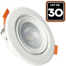 Lot de 30 Spots led Encastrable Rond 5W - Blanc Froid 6500K