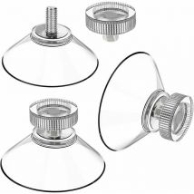 Lot de 30 ventouses - Diamètre : 40 mm - Filetage M4 - Transparent - Avec écrou moleté,vis ventouses Hollywood Mirror front Light ventouses