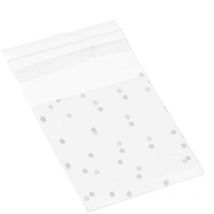 Lot de 300 sachets de cuisson pour bonbons, biscuits, collations, cadeaux, biscuits, emballage, fournitures de Noël créatives sans ruban, blanc
