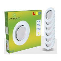 Lampesecoenergie - Lot de 35 Spot Led Encastrable Complete Blanc Lumière Blanc Neutre 5W eq.50W ref.770