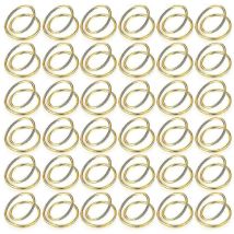 Lot de 36 anneaux de serviette en spirale en métal simples pour décoration de table de réception de mariage ou de buffet