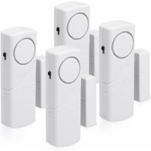 Alarme Porte Et Fenêtre - Lot 4x Alarme Sans Fil Anti-intrusion - Sécurité Maison Contre Cambriolage - Fonctionnement Magnétique - 100 Db