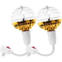 Lot de 4 ampoules à boules colorées E27, lumière colorée, lumière disco, ampoule disco rotative
