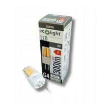 Eco-light - Lot de 4 ampoules G4 3W 12V 4000K neutre 300lm eco light