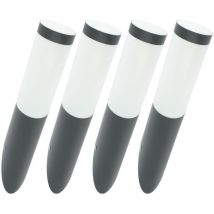 Arum Lighting - Lot de 4 Appliques murales valente Gris Anthracite extérieure E27