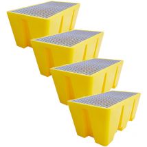 Plast'up Rotomoulage - Bac de rétention 2 fûts standard-lot de 4
