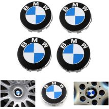 Gotrays - Lot de 4 Bleu Cache Moyeux Compatible with bmw Centre Roue abs Accessoires de Voiture - 68mm