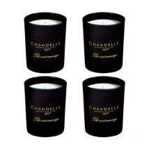 Lot de 4 Bougies décoratives cire de Soja naturel - Thé Vert