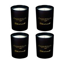 Babaflix - Lot de 4 Bougies décoratives cire de Soja naturel - Vanille