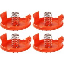 Jalleria - Lot de 4 capuchons de bobine + 4 pièces de rechange pour ressorts compatibles avec les coupe-bordures black+decker RC-100-P