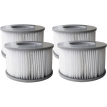 Lot de 4 cartouches filtrantes avec filet pour spa gonflable Mspa