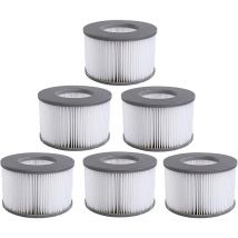 Lot de 6 cartouches filtrantes de rechange pour piscine gonflable Mspa, jacuzzi Ruikalucky