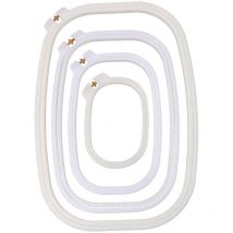 Feiyue - Lot de 4 cerceaux de broderie en plastique pour point de croix