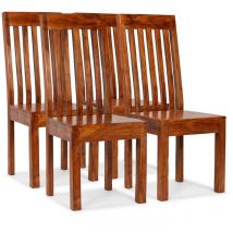Lot de 4 Chaises à manger,Chaise de salle à manger bois massif moderne CFW31578