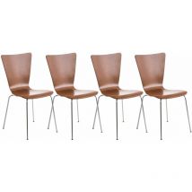 Lot de 4 chaises Aaron Marron