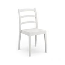 Lot de 4 chaises Areta rea - 51 x 46 x H88 cm - Blanc