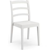 Areta - Lot de 4 chaises rea - 51 x 46 x H88 cm - Blanc