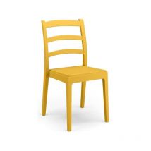 Lot de 4 chaises Areta rea - 51 x 46 x H88 cm - Moutarde