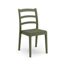 Lot de 4 chaises Areta rea - 51 x 46 x H88 cm - Vert olive