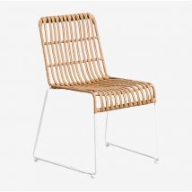 Lot de 4 chaises de jardin en rotin synthétique Aroa Sklum Blanc