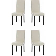 CLP - Chaises de chaises de salle à manger en cuir eco Couleur : Crème