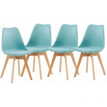 Lot de 4 chaises au design contemporain Scandinave pour salle à manger