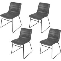 Urban Living - Lot de 4 Chaises design industriel Brooklyn