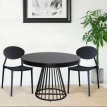 Cotecosy - Lot de 4 chaises empilables Balagan Noir