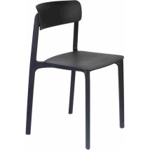 Boite A Design - Chaise De Salle À Manger, Lot De 4 Chaises En Polypropylène Clive Noir En Plastique