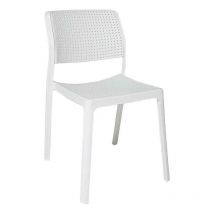 Fashion Commerce - Lot de 4 chaises en polypropylène blanc 47x54x84