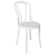 Fashion Commerce - Lot de 4 chaises en polypropylène blanc type «Mundus»
