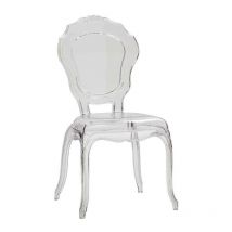 Lot de 4 chaises Fashion Commerce en propylène transparent empilables sans accoudoirs